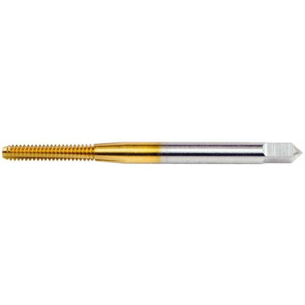 OSG 1011105 Straight Flute Tap #2-56 UNC, 3 Flute, Bottoming Chamfer, 2B Class of Fit, High-Speed Steel, TiN Finish