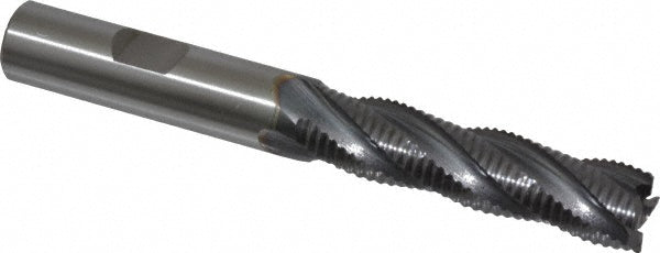 OSG 4550308 Square End Mill 1/2'' Dia, 2'' LOC, 1/2'' Shank Dia, 4'' OAL, 4 Flutes, Cobalt