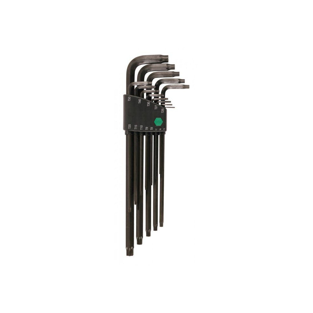 Wiha 36699 13 Piece T5 to T50 Chrome Vanadium Molybdenum L-Key Long Arm Torx Key Set