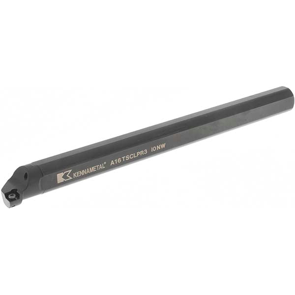 Kennametal 1094679 Indexable Boring Bar A16SCLPR3, 30.48 mm Min Bore Dia, Right Hand Cut, 1" Shank Dia, -5 &deg Lead Angle, Steel