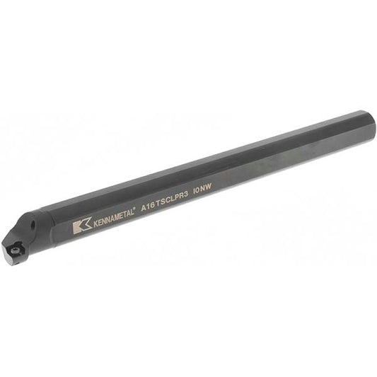 Kennametal 1094679 Indexable Boring Bar A16SCLPR3, 30.48 mm Min Bore Dia, Right Hand Cut, 1" Shank Dia, -5 &deg Lead Angle, Steel