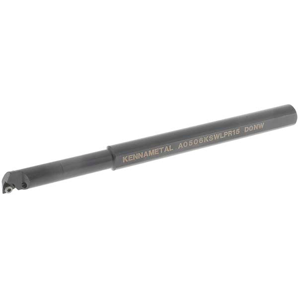Kennametal 1094707 Indexable Boring Bar A0506SWLPR15, 10.54 mm Min Bore Dia, Right Hand Cut, 3/8" Shank Dia, -5 &deg Lead Angle, Steel