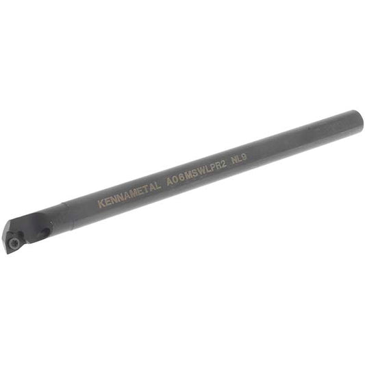 Kennametal 1094709 Indexable Boring Bar A06SWLPR2, 12.19 mm Min Bore Dia, Right Hand Cut, 3/8" Shank Dia, -5 &deg Lead Angle, Steel