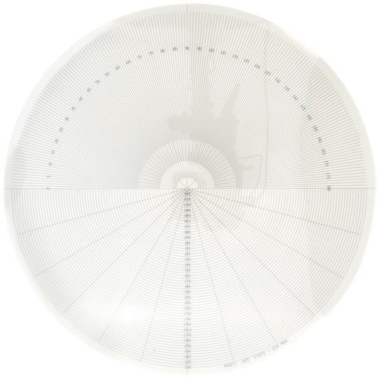 Visual Precision, Inc. 40-380-8 14 Inch Diameter, Radius and Angle, Mylar Optical Comparator Chart and Reticle