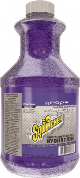 Sqwincher 159030322 Activity Drink 64 oz, Bottle, Grape, Liquid Concentrate, Yields 5 gal