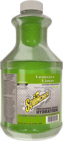 Sqwincher 159030328 Activity Drink 64 oz, Bottle, Lemon-Lime, Liquid Concentrate, Yields 5 gal