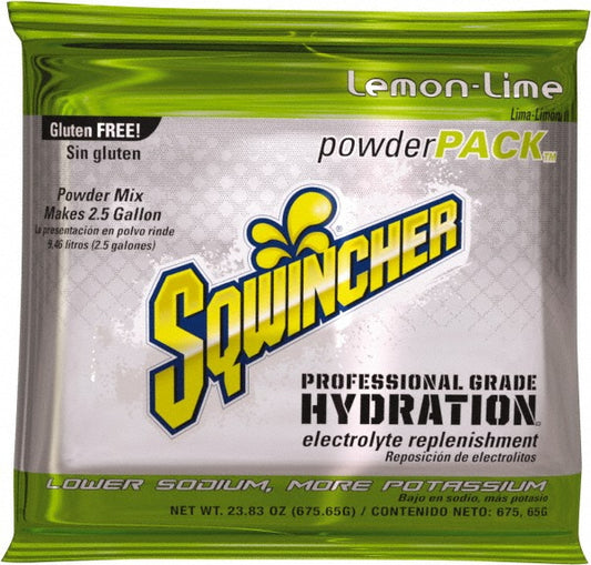 Sqwincher 159016043 Activity Drink 23.83 oz, Packet, Lemon-Lime, Powder, Yields 2.5 gal