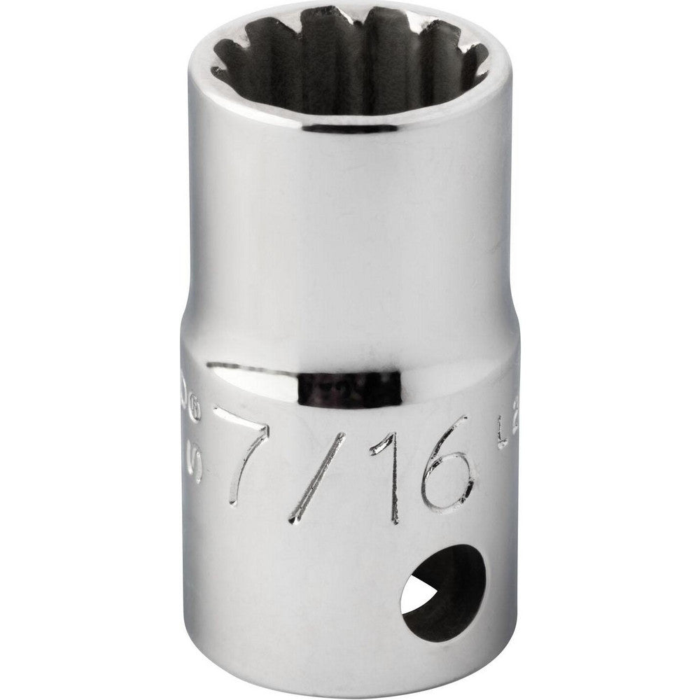 Proto J5214SPL Spline Socket 3/8" Drive, #14 Spline, 7/16" Hex