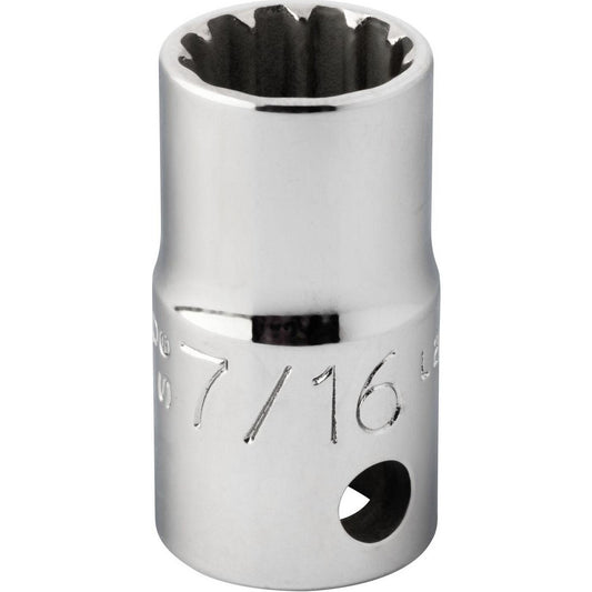 Proto J5214SPL Spline Socket 3/8" Drive, #14 Spline, 7/16" Hex