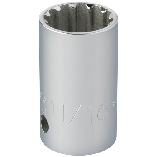 Proto J5422SPL Spline Socket 1/2" Drive, #22 Spline, 11/16" Hex