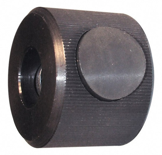 Morton Machine Works KN-708 M8x1.25 Metric Coarse Thread, Black Oxide Finish, Steel Round Knurled Push Button Thumb Nut