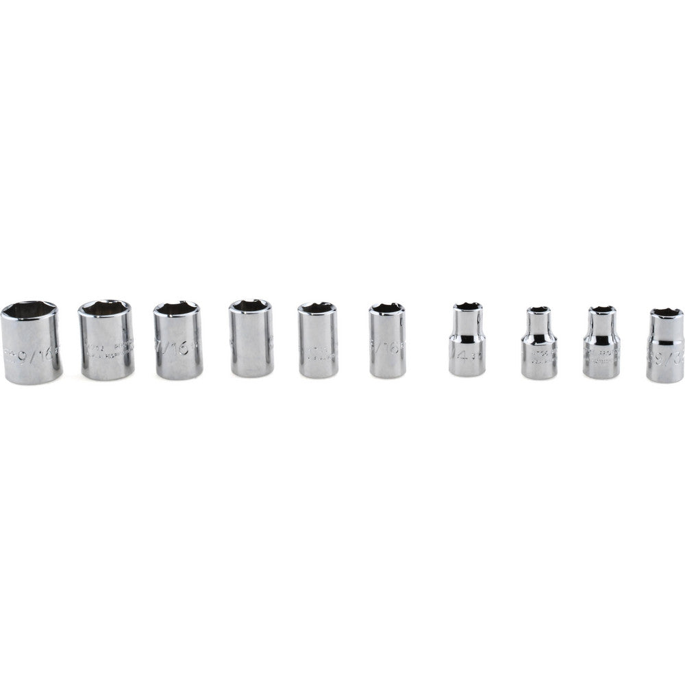 Proto J47106 Standard Socket Set 10 Pc, 1/4" Drive, 3/16 to 9/16" Socket