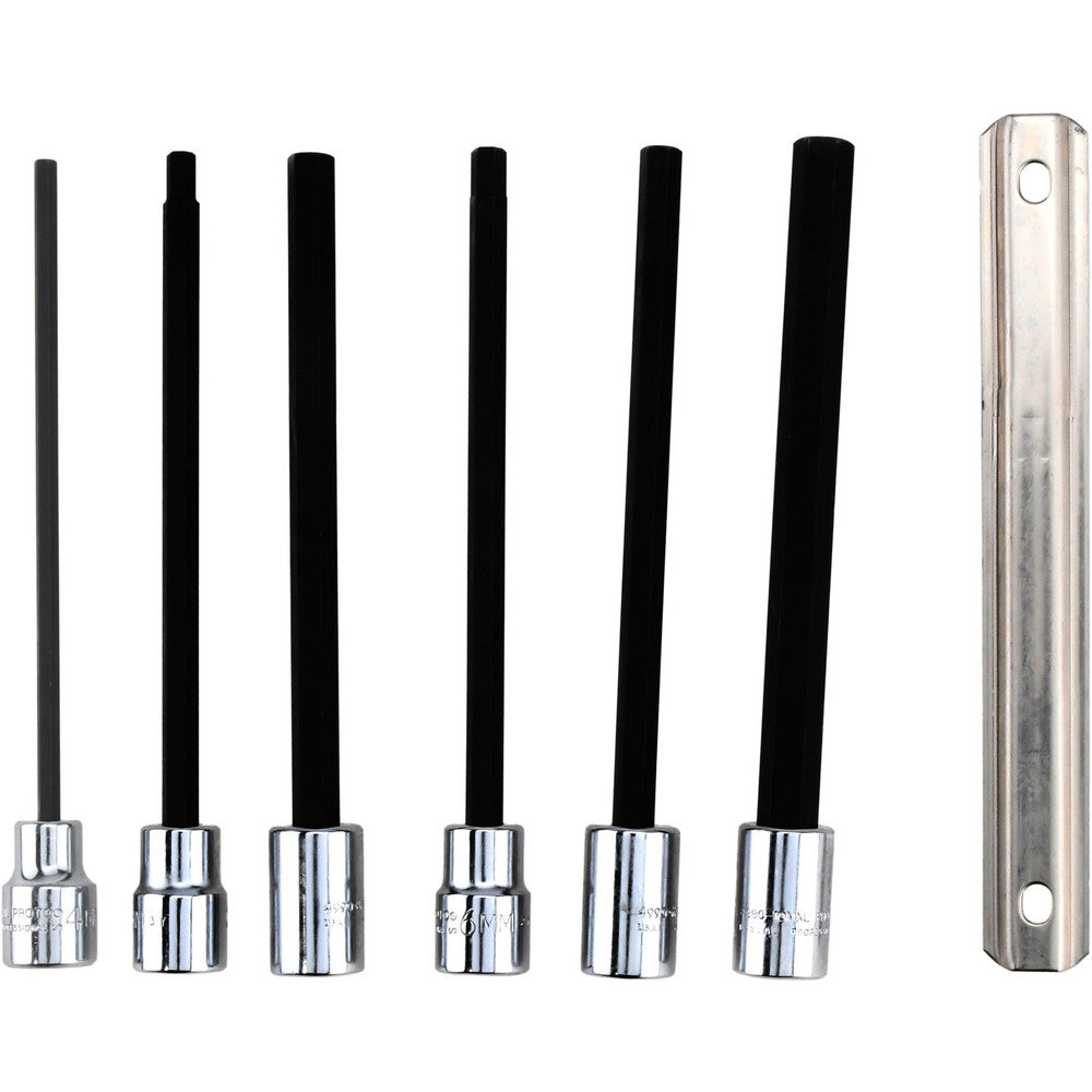 Proto J4990-SMXL Hex Bit Socket Set 3/8" Drive, 6 Pc, 4 to 10 mm Hex