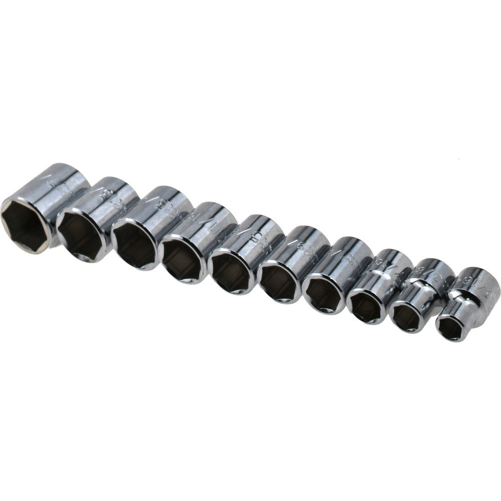 Proto J52122 Standard Socket Set 10 Pc, 3/8" Drive, 5/16 to 7/8" Socket