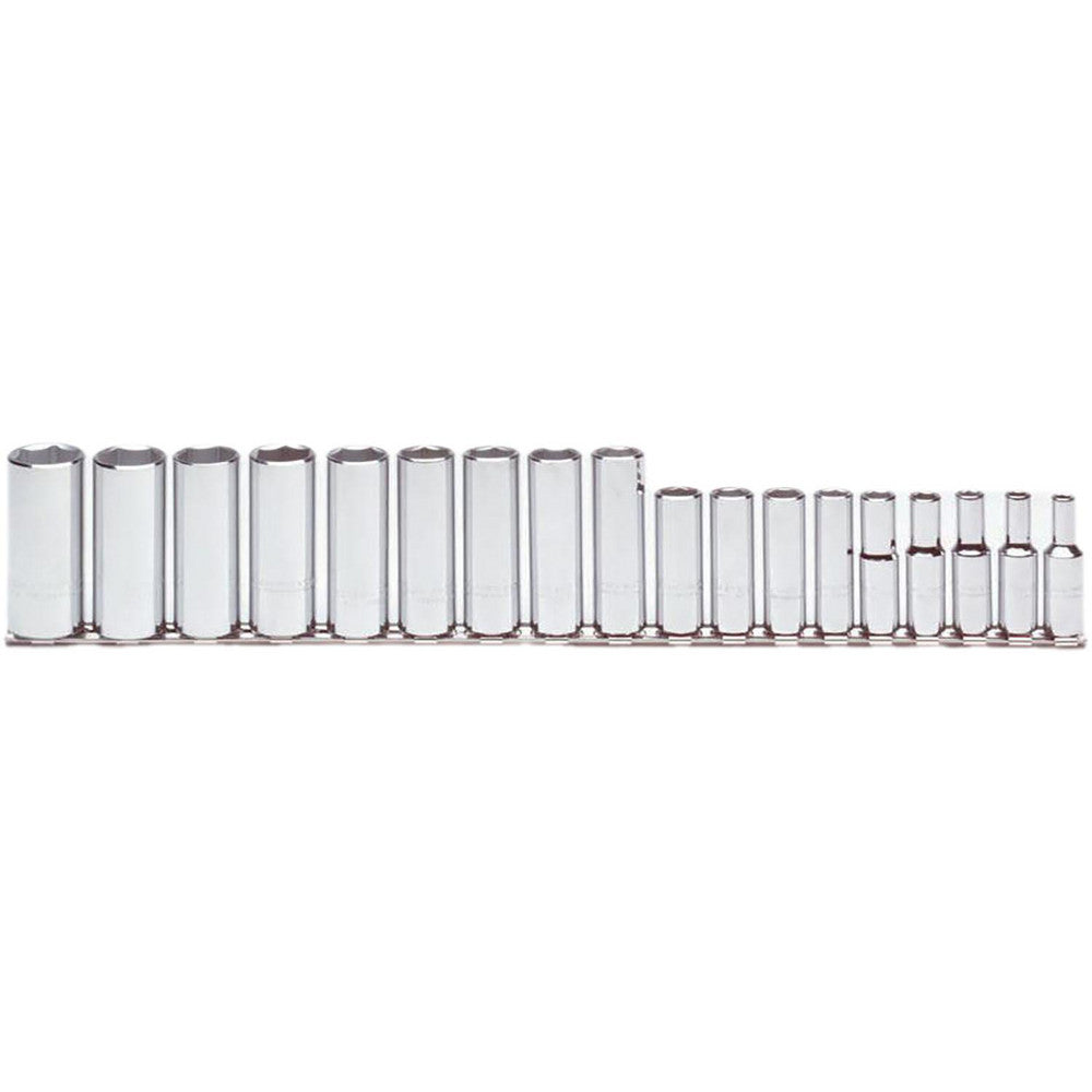 Proto J52203 Deep Socket Set 18 Pc, 3/8" Drive, 6.00 to 23.00" Socket