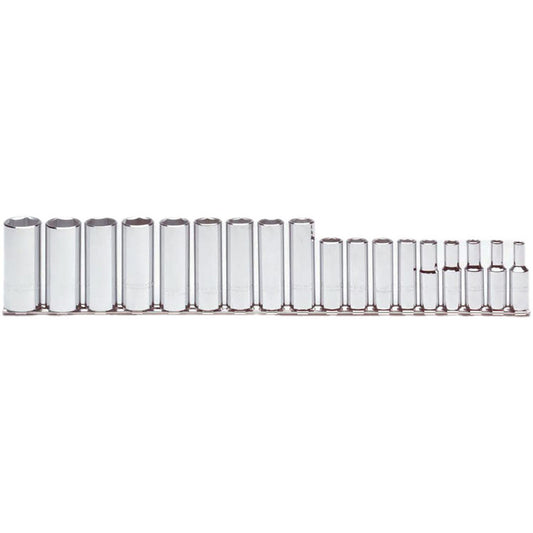 Proto J52203 Deep Socket Set 18 Pc, 3/8" Drive, 6.00 to 23.00" Socket