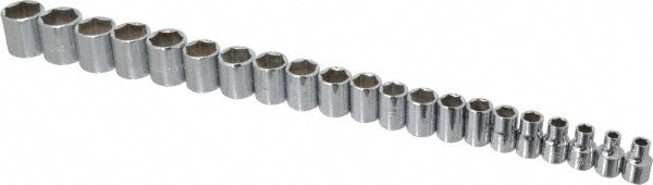 Proto J52211 Standard Socket Set 21 Pc, 3/8" Drive, 6.00 to 26.00" Socket
