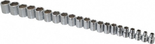 Proto J52211 Standard Socket Set 21 Pc, 3/8" Drive, 6.00 to 26.00" Socket