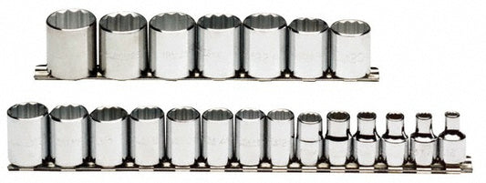 Proto J52215 Standard Socket Set 21 Pc, 3/8" Drive, 6.00 to 26.00" Socket