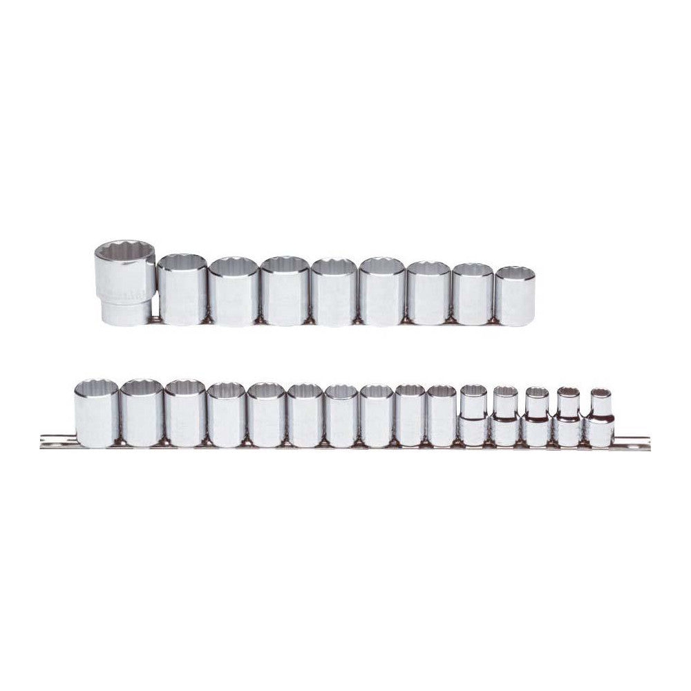 Proto J54211 Standard Socket Set 24 Pc, 1/2" Drive, 10.00 to 36.00" Socket