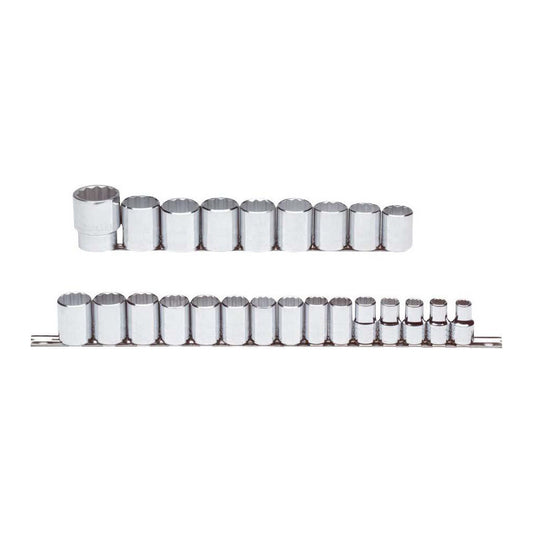 Proto J54211 Standard Socket Set 24 Pc, 1/2" Drive, 10.00 to 36.00" Socket