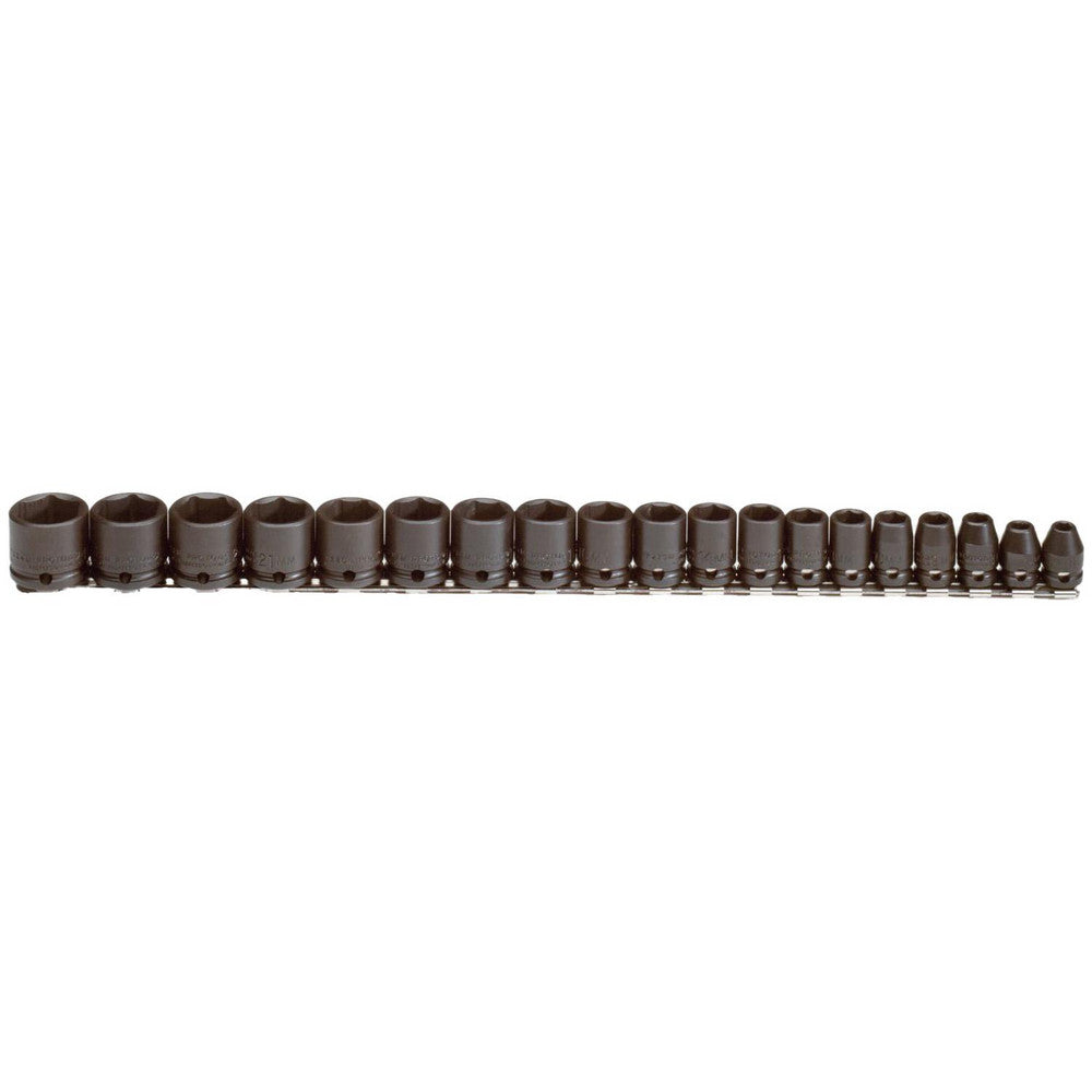 Proto J72206 Impact Standard Socket Set 19 Pc, 3/8" Drive, 6.00 to 24.00" Socket
