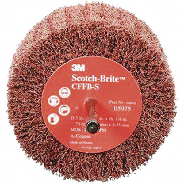 3M 7000077970 Mounted Flap Wheel 3" Dia, 1-3/4" Face Width, Aluminum Oxide