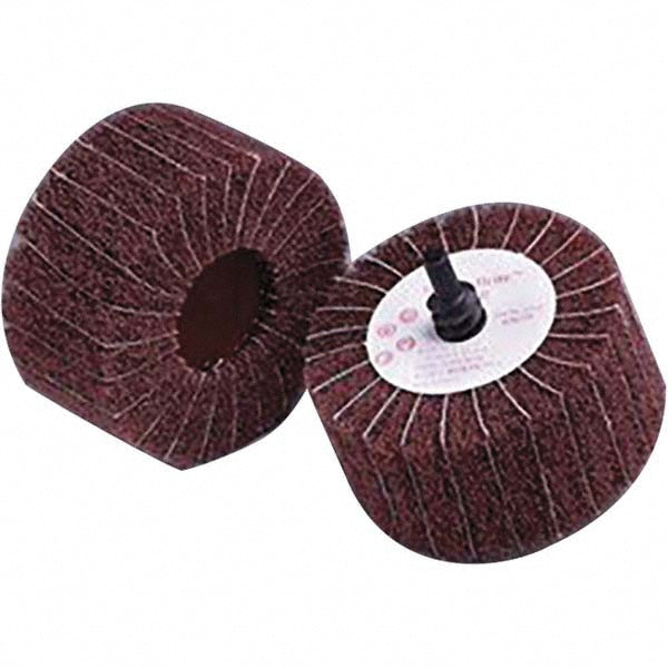 3M 7000077963 Mounted Flap Wheel 2-1/2" Dia, 1-1/4" Face Width, 120 Grit, Aluminum Oxide