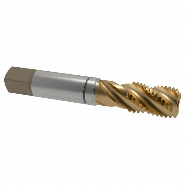 Guhring 9039220254000 Spiral Flute Tap #1-8, UNC, 4 Flute, Modified Bottoming, 2B Class of Fit, Cobalt, TiN Finish