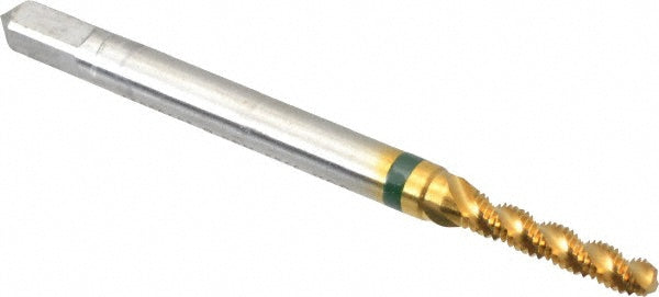 Guhring 9039230025150 Spiral Flute Tap #3-56, UNF, 3 Flute, Modified Bottoming, 2B Class of Fit, Cobalt, TiN Finish