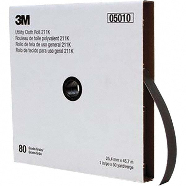 3M 7000118330 1" x 50 Yd 80 Grit Aluminum Oxide Shop Roll