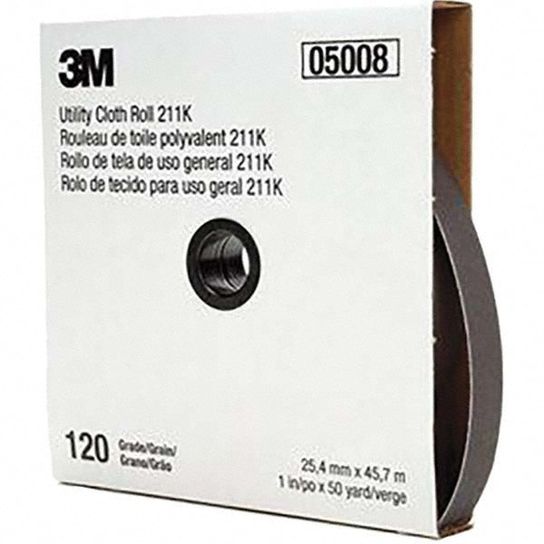 3M 7000118335 1" x 50 Yd 120 Grit Aluminum Oxide Shop Roll