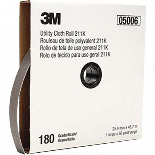 3M 7000118340 1" x 50 Yd 180 Grit Aluminum Oxide Shop Roll