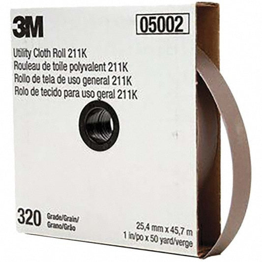 3M 7000118350 1" x 50 Yd 320 Grit Aluminum Oxide Shop Roll