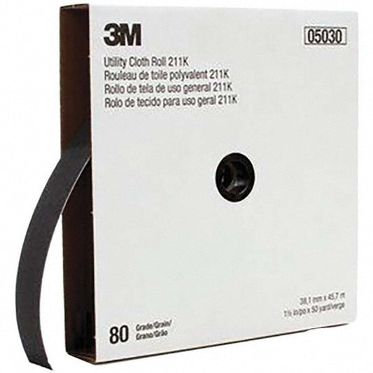 3M 7000118331 1-1/2" x 50 Yd 80 Grit Aluminum Oxide Shop Roll