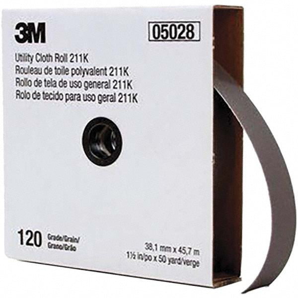 3M 7000118336 1-1/2" x 50 Yd 120 Grit Aluminum Oxide Shop Roll