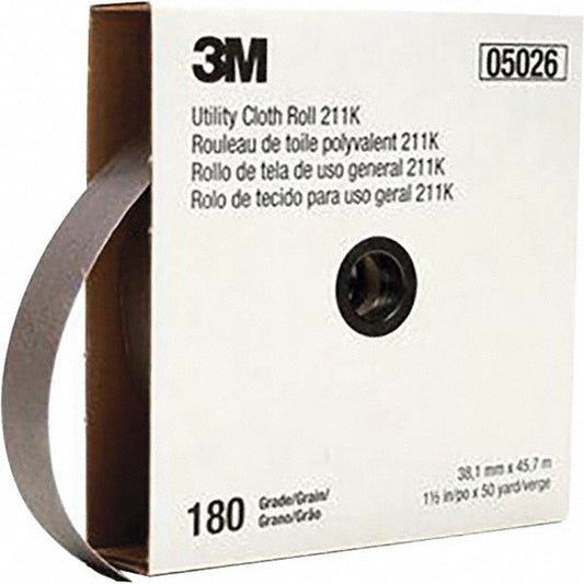 3M 7000118341 1-1/2" x 50 Yd 180 Grit Aluminum Oxide Shop Roll