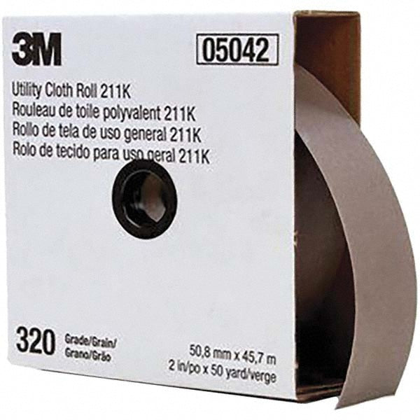 3M 7000118352 2" x 50 Yd 320 Grit Aluminum Oxide Shop Roll