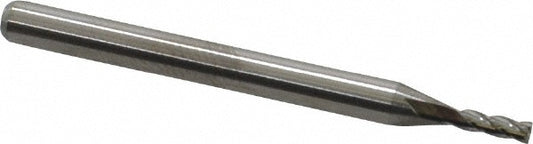 M.A. Ford 11106250 Square End Mill 1/16" Dia, 3/16" LOC, 4 Flute, Solid Carbide
