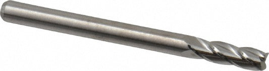 M.A. Ford 11112500 Square End Mill 1/8" Dia, 3/8" LOC, 4 Flute, Solid Carbide
