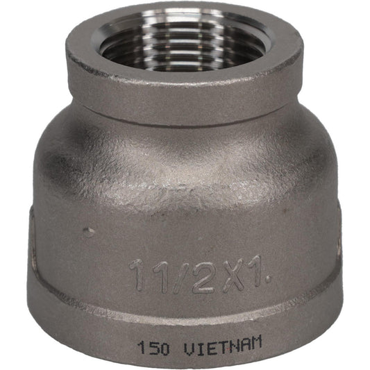 Merit Brass K412-2416 Pipe Reducer 1-1/2 x 1", 304 Stainless Steel