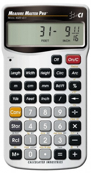 Calculated Industries 4020 11-Digit (7 normal, 4 Fractions) with Full Annunciators 30 Function Handheld Calculator