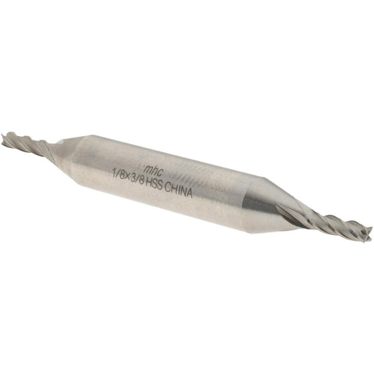 Value Collection 720-4004 Square End Mill 1/8" Dia, 3/8" LOC, 4 Flute, High Speed Steel