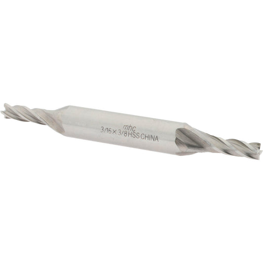 Value Collection 720-4012 Square End Mill 3/16" Dia, 1/2" LOC, 4 Flute, High Speed Steel
