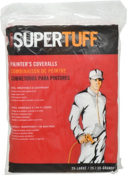 TRIMACO 09907 Disposable Coveralls Size 2X-Large, Polypropylene, Zipper Closure