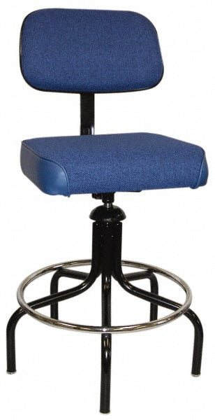 Bevco 2600/5-BLU-F/V Task Chair Cloth, 24 to 29" Seat Height, Royal Blue, Adjustable Height
