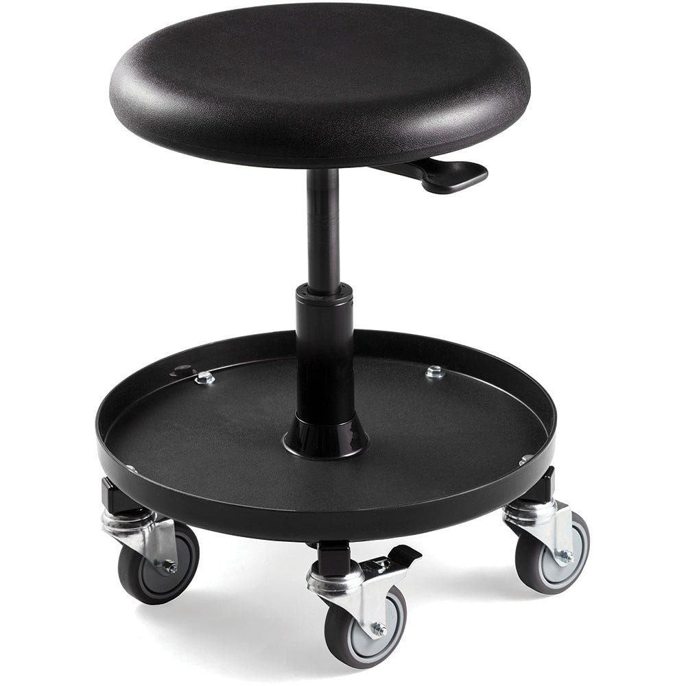 Bevco 3057 Maintenance Repair Stool Polyurethane, 2" Seat Depth, Black