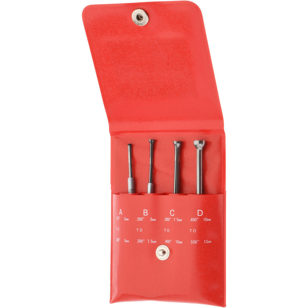 SPI 30-425-3 1/8 to 1/2 Inch Measurement, 0.8800, 1.2000 and 1.6000 Inch Gage Depth, Small Hole Gage Set