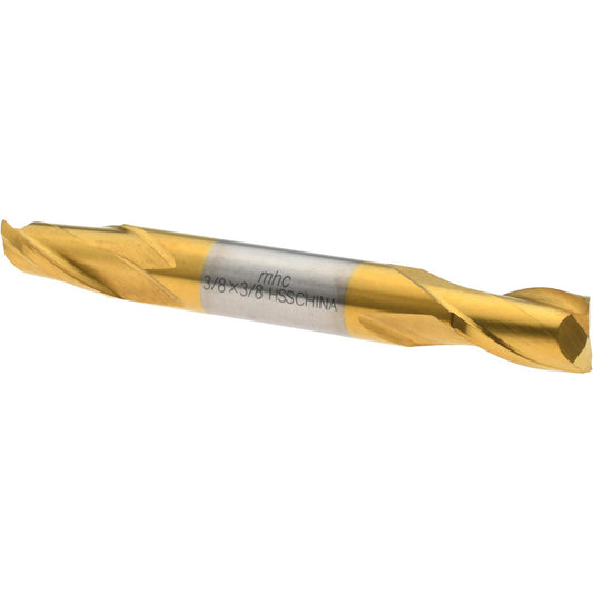 Value Collection 722-2039 Square End Mill 3/8" Dia, 9/16" LOC, 2 Flute, High Speed Steel