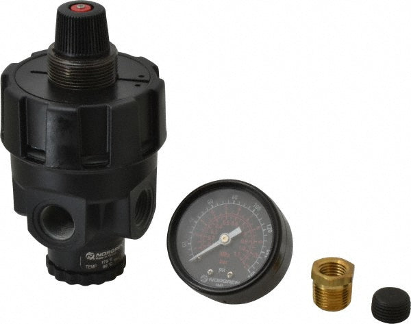 Norgren R24-300-RGLA Compressed Air Regulator 3/8" NPT, 300 Max psi, Hi-Flow
